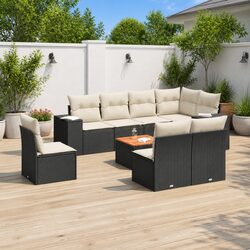 Enhance Your Outdoor Area with 9-Piece Sofa Set