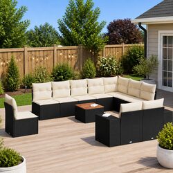 Enhance Your Outdoor Space with This 11 Piece Garden Sofa Set