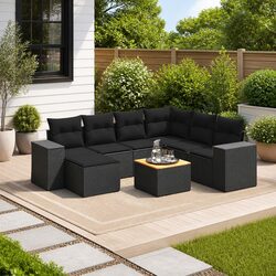 Inviting 8-Piece Modular Outdoor Sofa Set for Your Patio