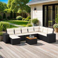 Elevate Your Outdoors with a 9 Piece Garden Sofa Set