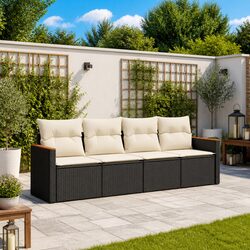 Stylish 4-Piece Outdoor Furniture Set with Cushions