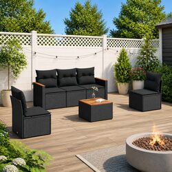 Enhance Your Outdoor Space with a 6-Piece Garden Sofa Set