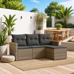 Transform Your Patio with This 4-Piece Garden Sofa Set