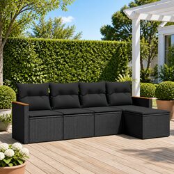 Enhance Your Outdoor Space with a 5-Piece Garden Sofa Set