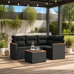 Enhance Your Outdoor Living with a 5-Piece Black Sofa Set