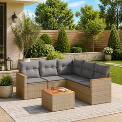 Enhance Your Outdoor Space with 6 Piece Sofa Set