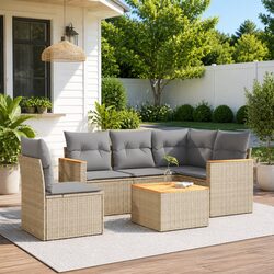 Enhance Your Outdoor Space with 6 Piece Garden Sofa Set