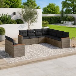Enhance Your Outdoor Space with 9 Piece Garden Sofa Set