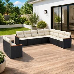Transform Your Outdoor Space with 10 Piece Garden Sofa Set