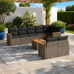 Transform Your Outdoor Space with a 9 Piece Garden Sofa Set