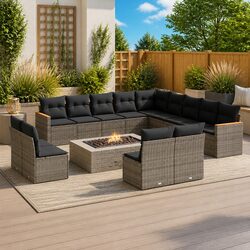 Enhance Your Patio with a 13-Piece Modular Garden Sofa Set