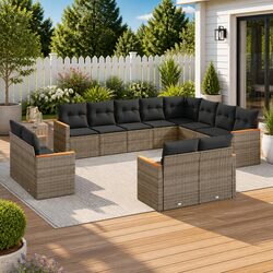 Enhance Your Outdoor Area with a 12 Piece Grey Sofa Set