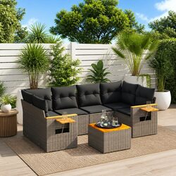 Enhance Your Patio with This Stylish 7-Piece Garden Sofa Set