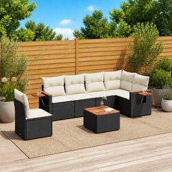 Upgrade Your Outdoor Space with 7 Piece Sofa Set in Black