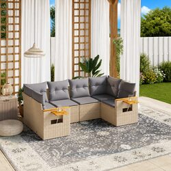 Enhance Your Outdoor Living with a 6-Piece Garden Sofa Set