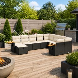 Elevate Your Patio Experience with a 10-Piece Garden Sofa Set