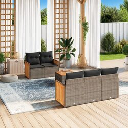 Enhance Your Outdoor Living with 6 Piece Garden Sofa Set