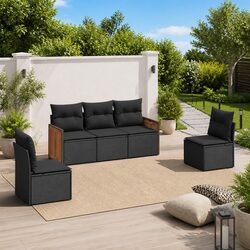 Elevate Your Outdoor Space with Black Rattan Sofa Set