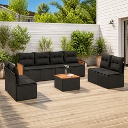Elevate Your Outdoors with 9-Piece Garden Sofa Set