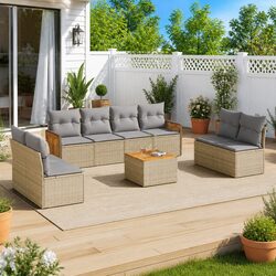 Enhance Your Outdoor Space with 9-Piece Sofa Set