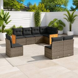Transform Your Outdoor Space with an 8-Piece Grey Sofa Set