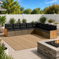 Enhance Your Outdoor Space with a 9 Piece Sofa Set