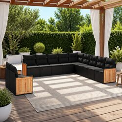 Transform Your Outdoor Space with 11-Piece Garden Sofa Set