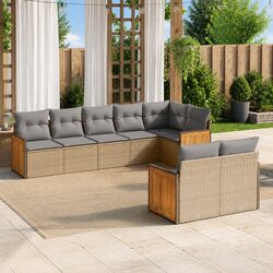 Transform Your Outdoor Space with a 8-Piece Beige Sofa Set