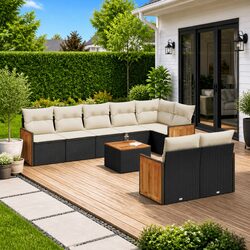 Enhance Your Outdoor Space with this 9-Piece Sofa Set