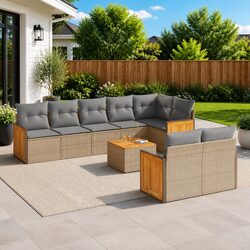 Enhance Your Patio with a Versatile 9 Piece Sofa Set