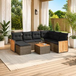 Stylish 8-Piece Garden Sofa Set with Cushions