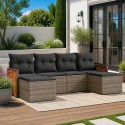 Enhance Your Outdoor Space with This 6-Piece Garden Sofa