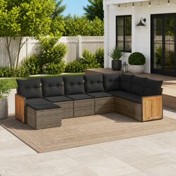 Stylish 8-Piece Outdoor Patio Sofa Set in Grey