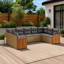 Enhance Your Outdoor Lifestyle with This 9 Piece Sofa Set