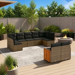 Transform Your Outdoor Space with This 9 Piece Sofa Set