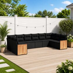 Elevate Your Outdoor Space with 10-Piece Rattan Sofa Set
