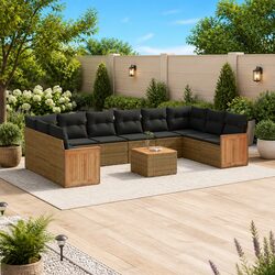 Enhance Your Outdoor Space with 11-Piece Garden Sofa Set