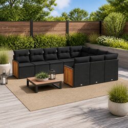 Transform Your Outdoor Space with 10-Piece Sofa Set