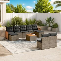 Transform Your Patio with This 10-Piece Garden Sofa Set