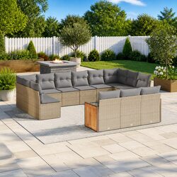 Enhance Your Patio with 13-Piece Rattan Sofa Set