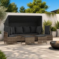 Elevate Your Outdoor Space with a 5 Piece Grey Sofa Set