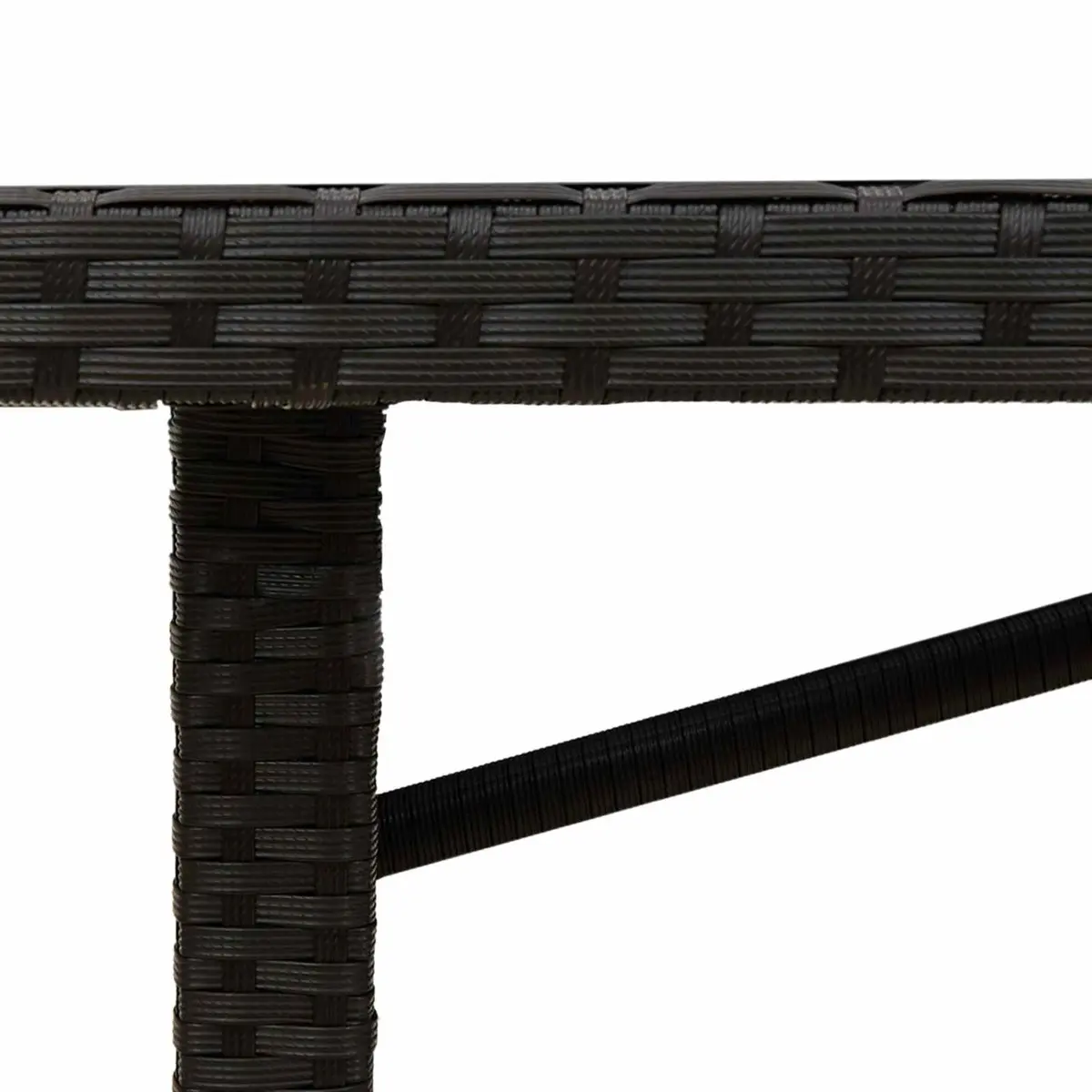Outdoor Furniture Set 7 Piece Dining Table and Chairs Poly Rattan Black with Cushions