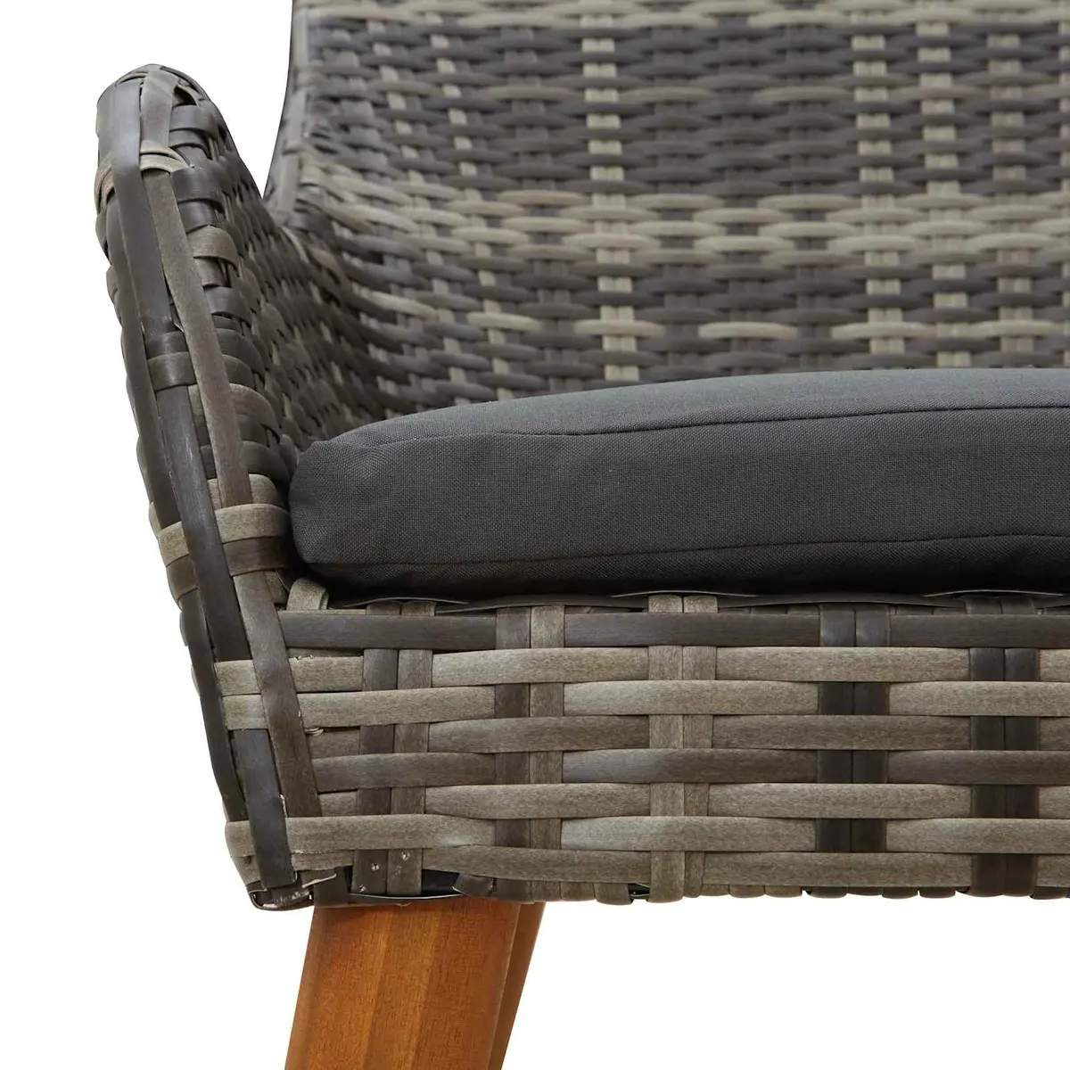 Garden Dining Set 5 Piece Outdoor Patio Furniture with Cushions Grey