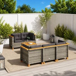 Enhance Your Outdoors with 6-Piece Garden Sofa Set