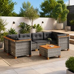Elevate Your Outdoor Space with a 7 Piece Grey Sofa Set