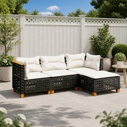 Transform Your Outdoor Space with This 4-Piece Garden Sofa Set