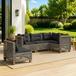 Enhance Your Outdoor Space with a 5-Piece Garden Sofa Set