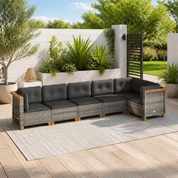 Enhance Your Patio with This 6-Piece Garden Sofa Set
