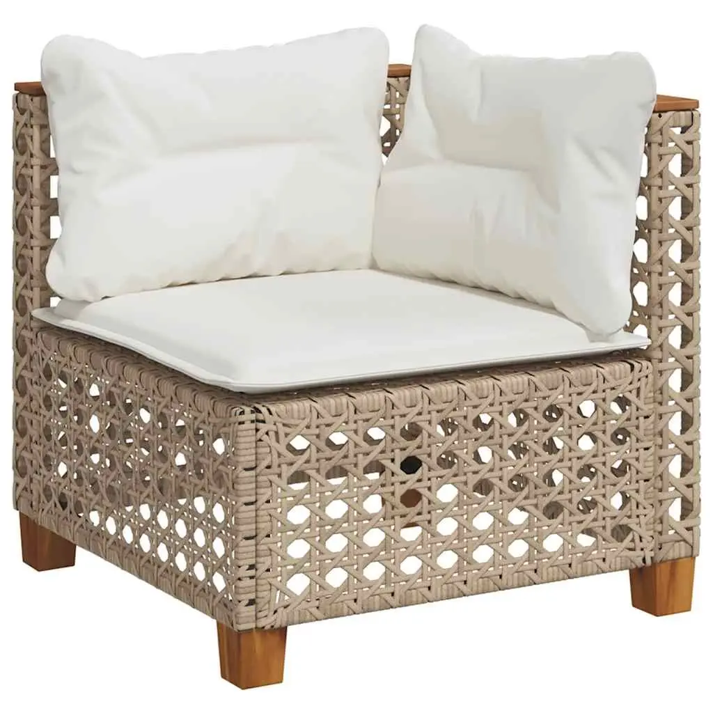 Garden Sofa Set 6 Piece Outdoor Furniture Patio Beige Cushions Modular Lounge