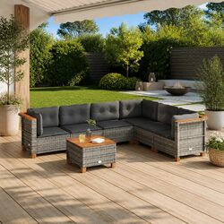 Transform Your Outdoor Space with a 7 Piece Grey Sofa Set